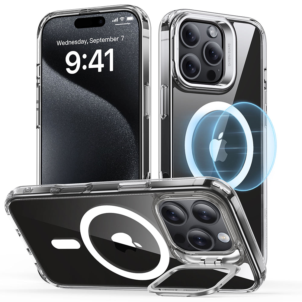 MagSafe Case for Apple iPhone 16 Pro, ESR, Classic Hybrid Kickstand, Transparent