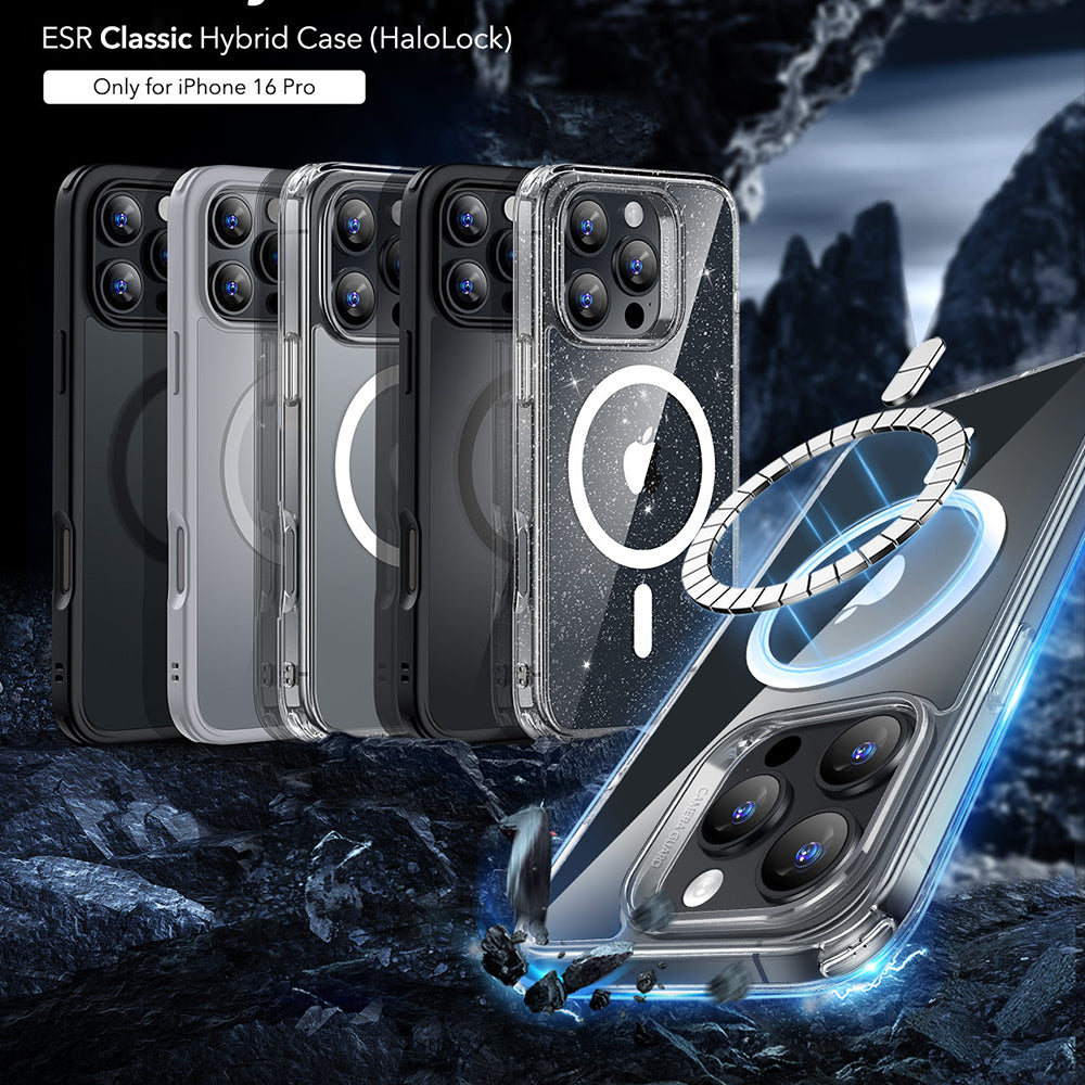 MagSafe Case for Apple iPhone 16 Pro, ESR, Classic Hybrid, Transparent