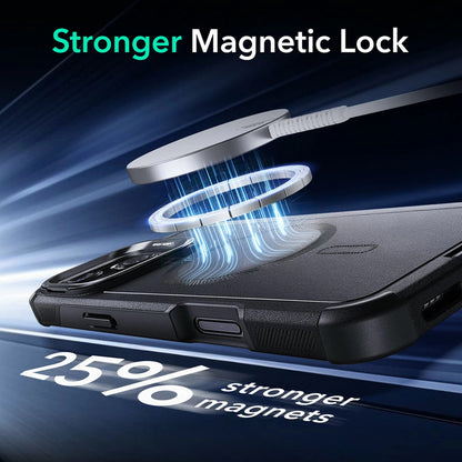 MagSafe Case for Apple iPhone 16 Pro, ESR, Cyber Armor Kickstand, Black