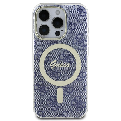 MagSafe Case for Apple iPhone 16 Pro, Guess, IML 4G, Blue
