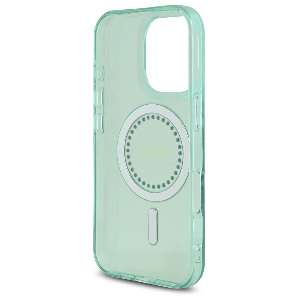 MagSafe Case for Apple iPhone 16 Pro Max, Guess, IML Rhinestone, Green