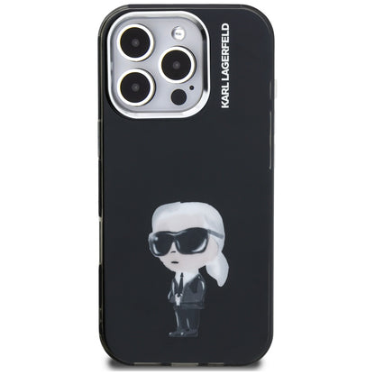 MagSafe Case for Apple iPhone 16 Pro Max, Karl Lagerfeld, IML Aquarelle Karl Logo, Black