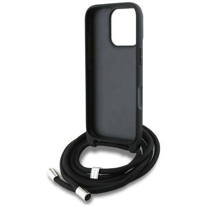 MagSafe Case for Apple iPhone 16 Pro Max, Karl Lagerfeld, Saffiano Crossbody, Black