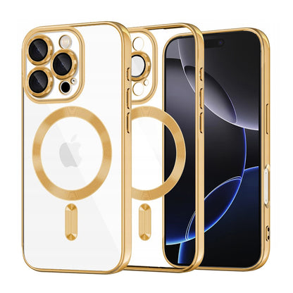 MagSafe Case for Apple iPhone 16 Pro Max, Techsuit, Luxury Crystal, Gold