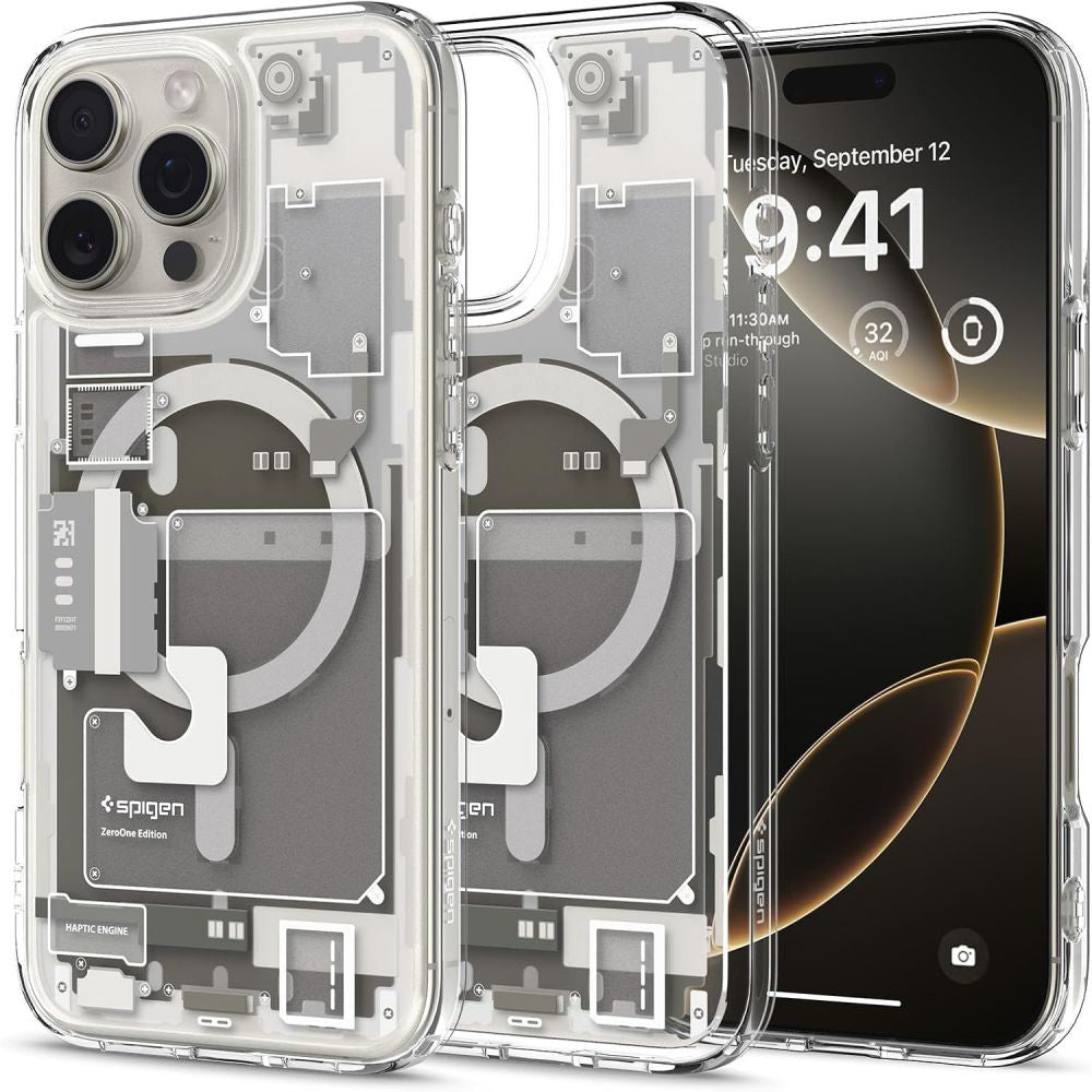 MagSafe Case for Apple iPhone 16 Pro, Spigen, Ultra Hybrid Zero One, Beige ACS08137