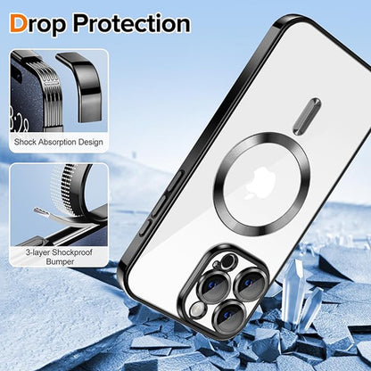 MagSafe Case for Apple iPhone 16 Pro, Techsuit, Luxury Crystal, Light Purple