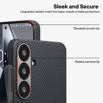 MagSafe Case for Apple iPhone 16, Techsuit, Aramid Fiber, Black