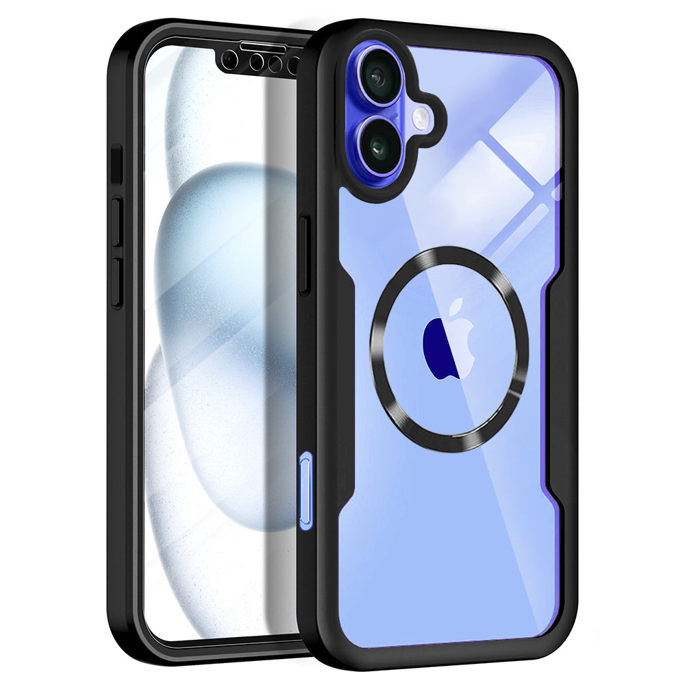 MagSafe Case for Apple iPhone 16, Techsuit, ColorVerse 360, Black