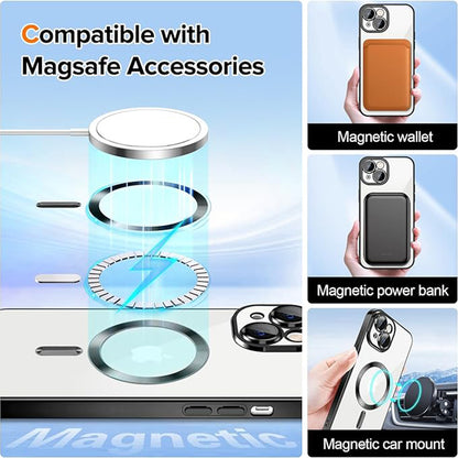 MagSafe Case for Apple iPhone 16, Techsuit, Luxury Crystal, Light Purple