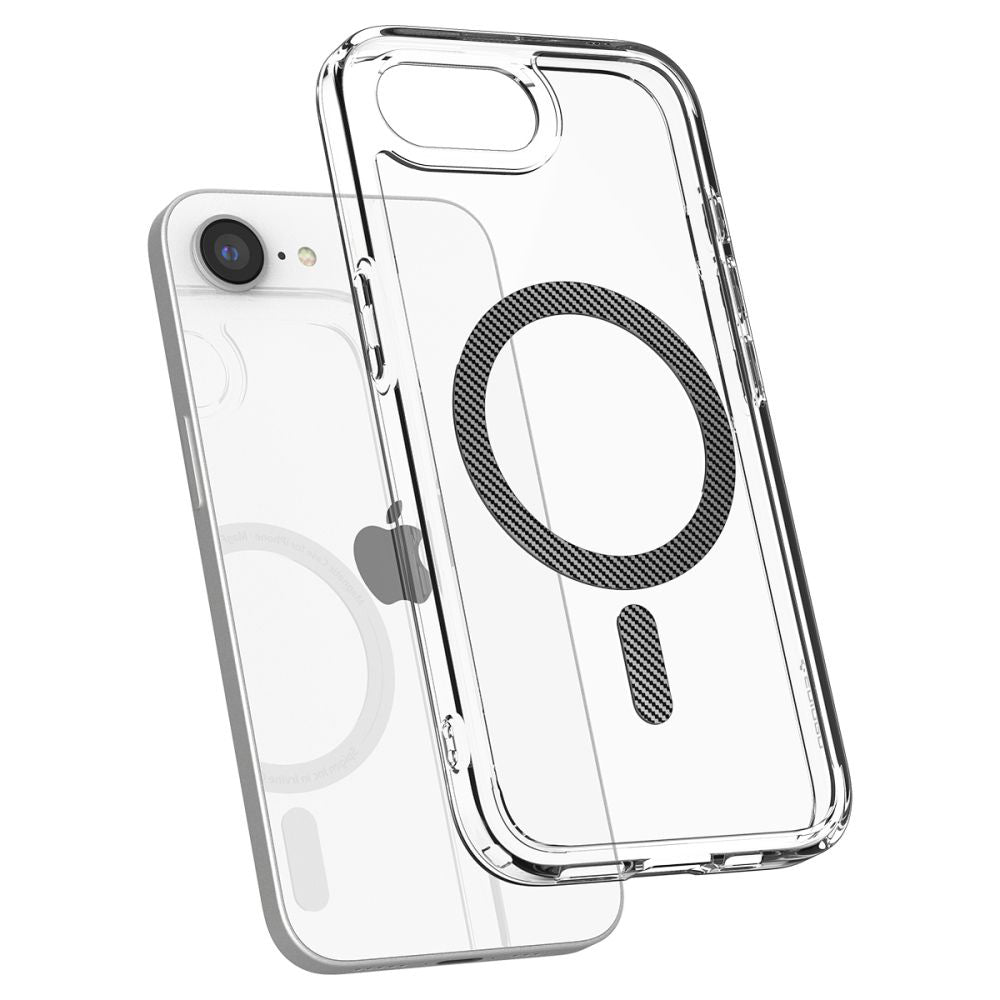 MagSafe Case for Apple iPhone 17e / 16e, Spigen, Ultra Hybrid Carbon, Transparent ACS09140