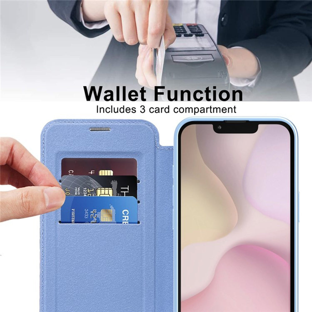 MagSafe Case for Apple iPhone 17e / 16e, Techsuit, SmartMag Book, Blue