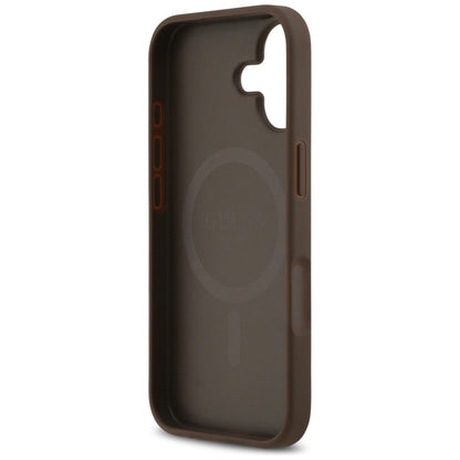MagSafe Case for Apple iPhone 17, Guess, 4G Circle Classic Logo, Brown
