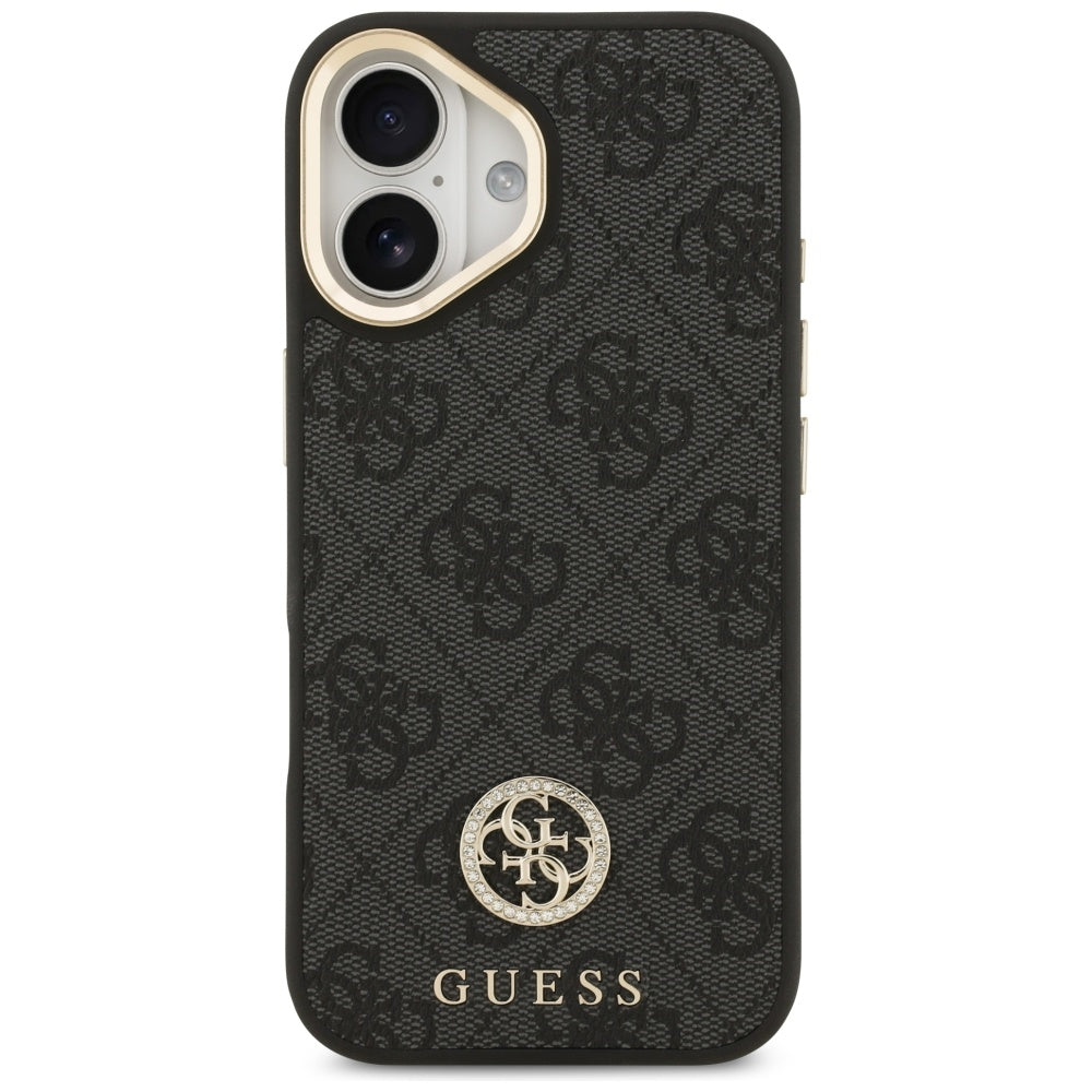 MagSafe Case for Apple iPhone 17, Guess, 4G Strass Logo, Black