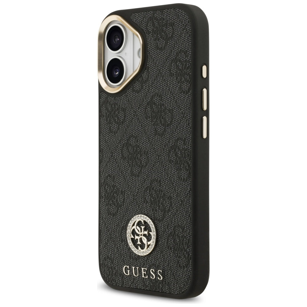 MagSafe Case for Apple iPhone 17, Guess, 4G Strass Logo, Black