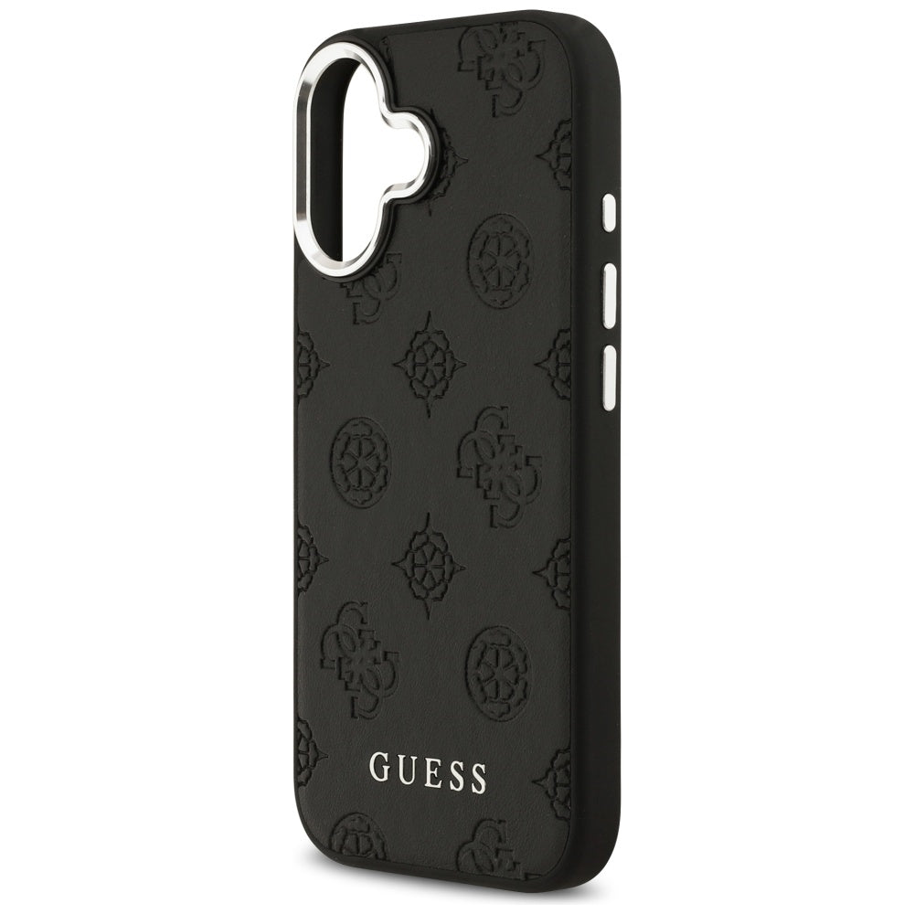 MagSafe Case for Apple iPhone 17, Guess, Peony Hot Stamp Script, Black