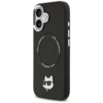MagSafe Case for Apple iPhone 17, Karl Lagerfeld, Choupette Pin, Black