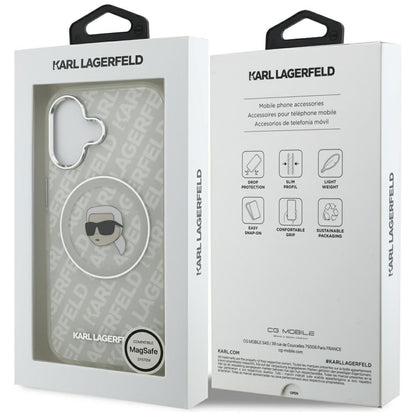 MagSafe Case for Apple iPhone 17, Karl Lagerfeld, IML Karl's Head, Grey