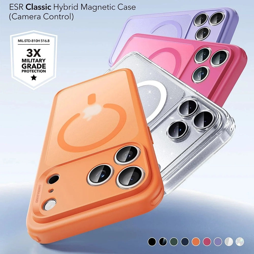 MagSafe Case for Apple iPhone 17 Pro, ESR, Classic Hybrid, Satin Orange