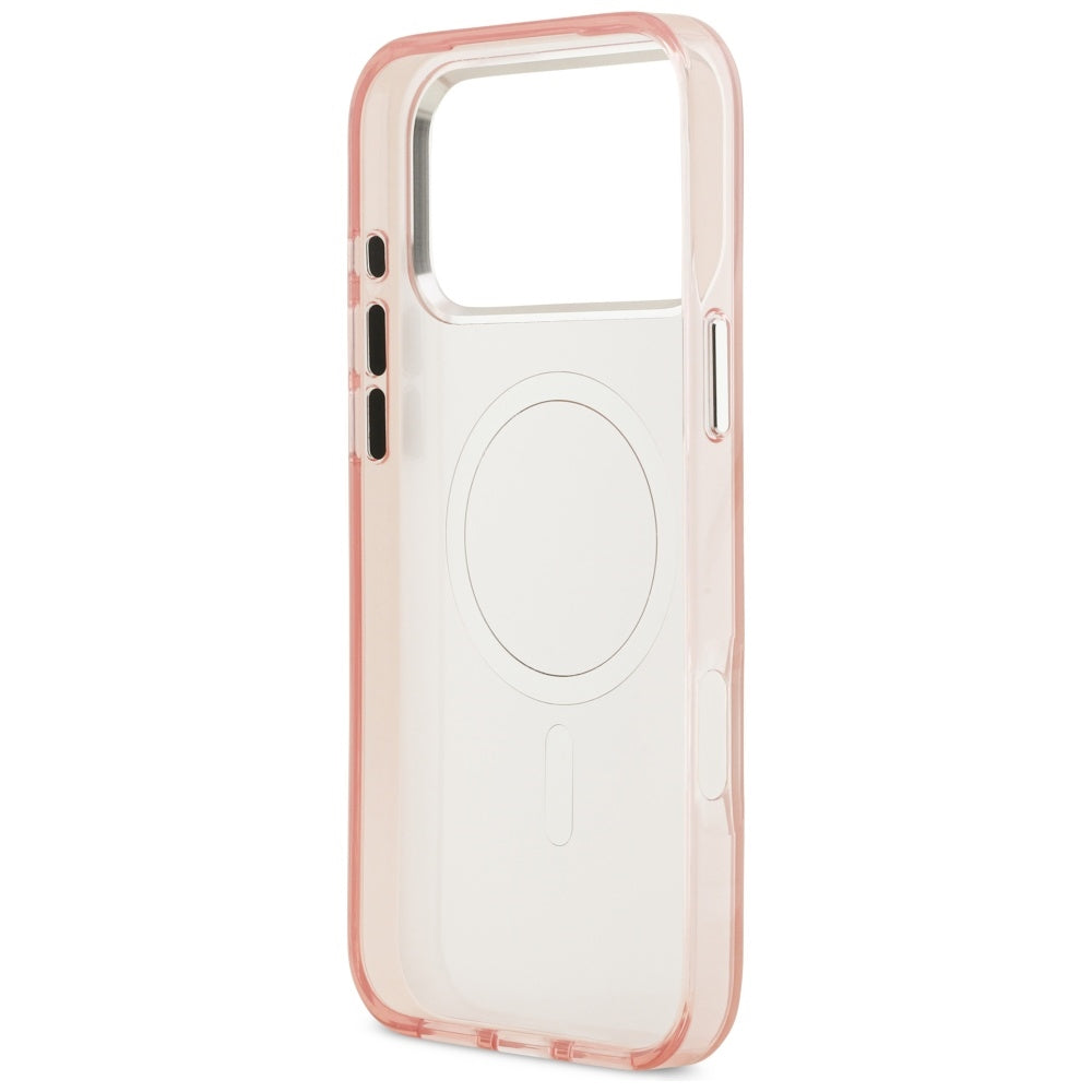 MagSafe Case for Apple iPhone 17 Pro, Karl Lagerfeld, IML Aquarelle Logo Choupette, Pink