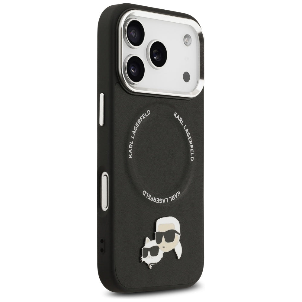 MagSafe Case for Apple iPhone 17 Pro, Karl Lagerfeld, Karl & Choupette Pins, Black