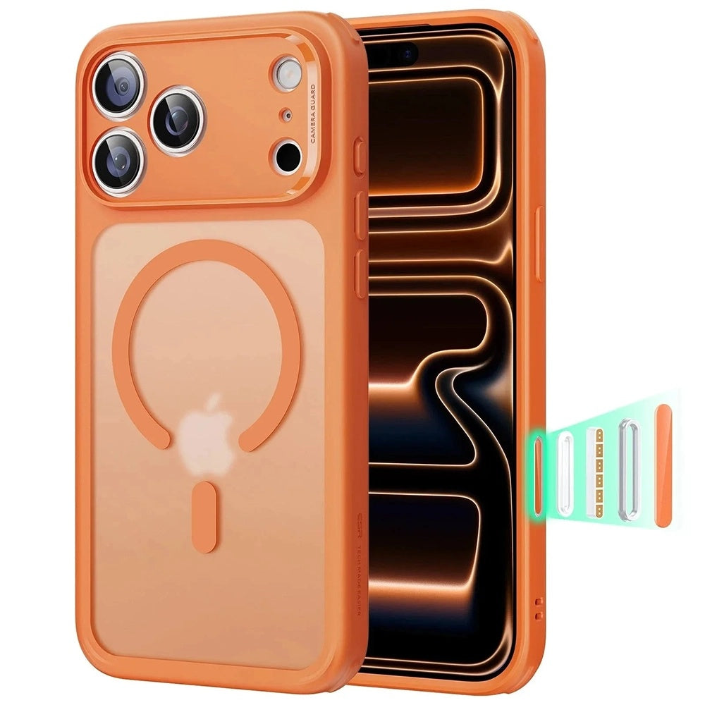 MagSafe Case for Apple iPhone 17 Pro Max, ESR, Classic Hybrid Slide, Satin Orange