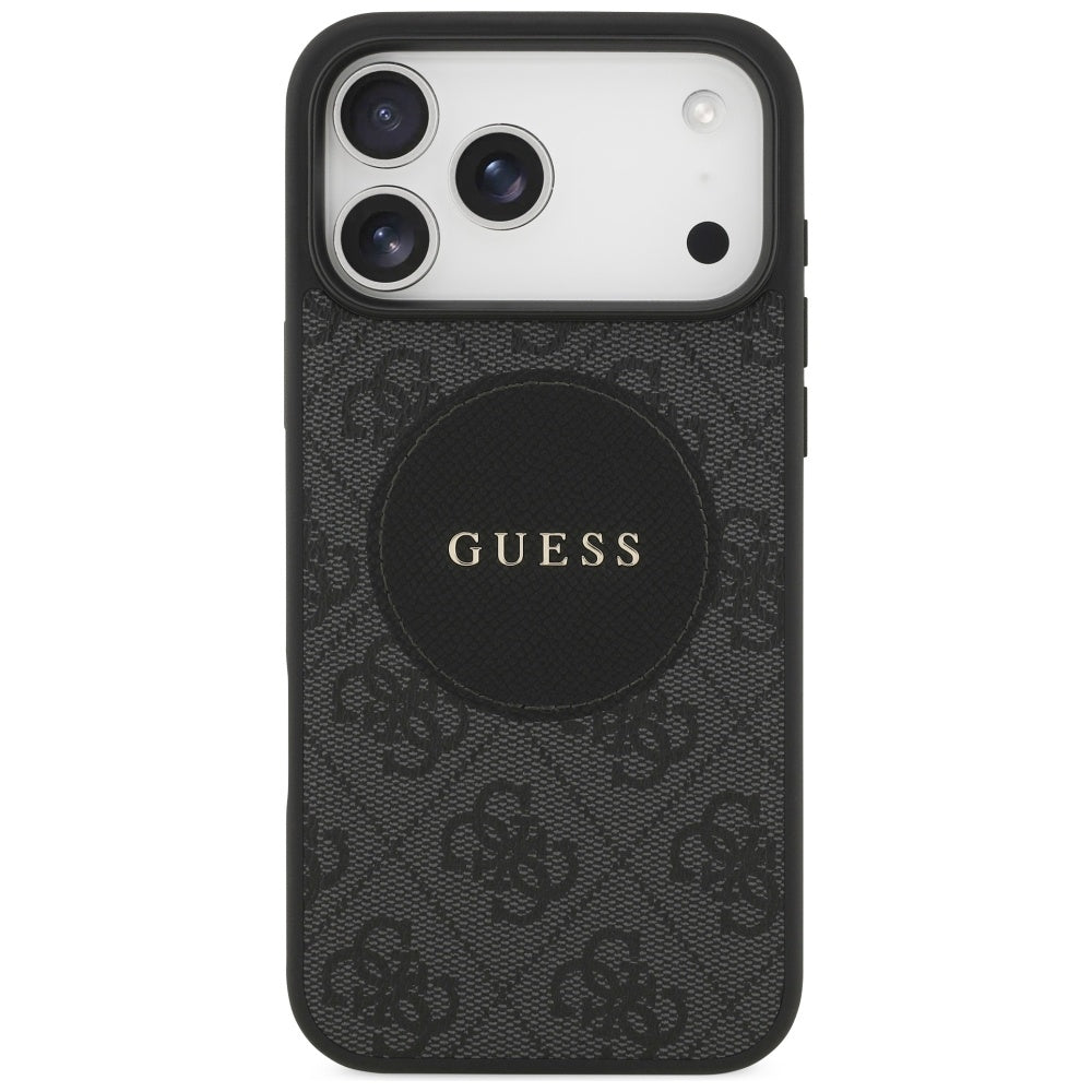 MagSafe Case for Apple iPhone 17 Pro Max, Guess, 4G Circle Classic Logo, Black