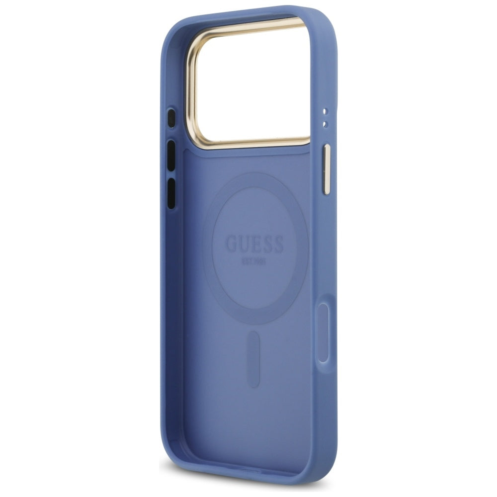 MagSafe Case for Apple iPhone 17 Pro Max, Guess, 4G Classic, Blue