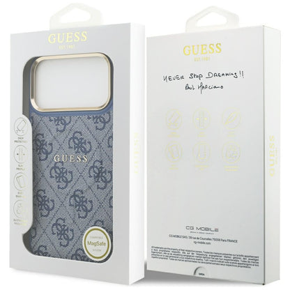 MagSafe Case for Apple iPhone 17 Pro Max, Guess, 4G Classic, Blue