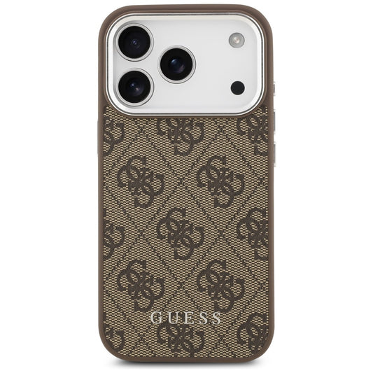 MagSafe Case for Apple iPhone 17 Pro Max, Guess, 4G Classic Logo, Brown