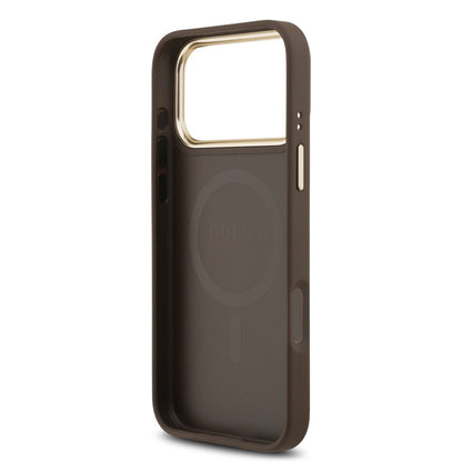 MagSafe Case for Apple iPhone 17 Pro Max, Guess, 4G Classic, Brown