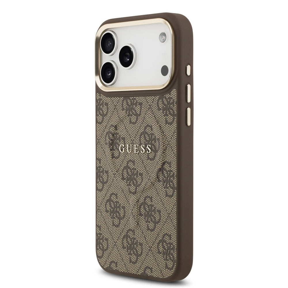 MagSafe Case for Apple iPhone 17 Pro Max, Guess, 4G Classic, Brown