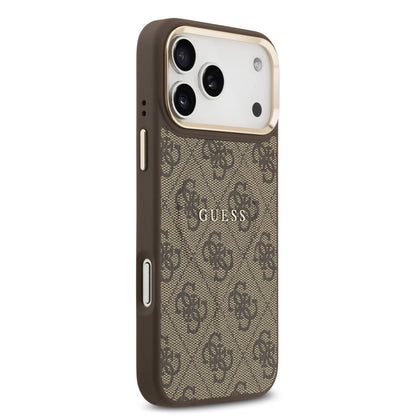 MagSafe Case for Apple iPhone 17 Pro Max, Guess, 4G Classic, Brown