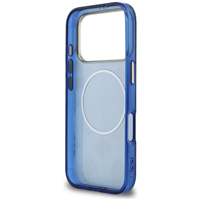 MagSafe Case for Apple iPhone 17 Pro Max, Guess, IML Peony Dot, Blue