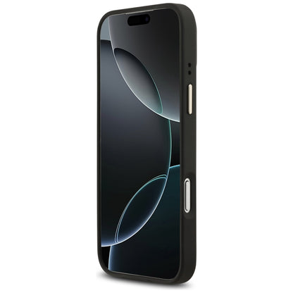 MagSafe Case for Apple iPhone 17 Pro Max, Guess, Peony Hot Stamp, Black