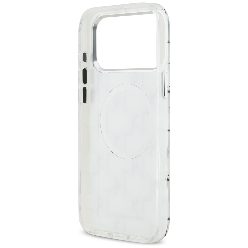 MagSafe Case for Apple iPhone 17 Pro Max, Karl Lagerfeld, IML KL Monogram, White