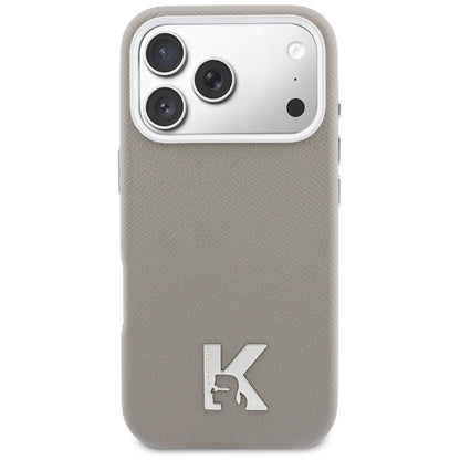 MagSafe Case for Apple iPhone 17 Pro Max, Karl Lagerfeld, Karl Head Logo, Grey