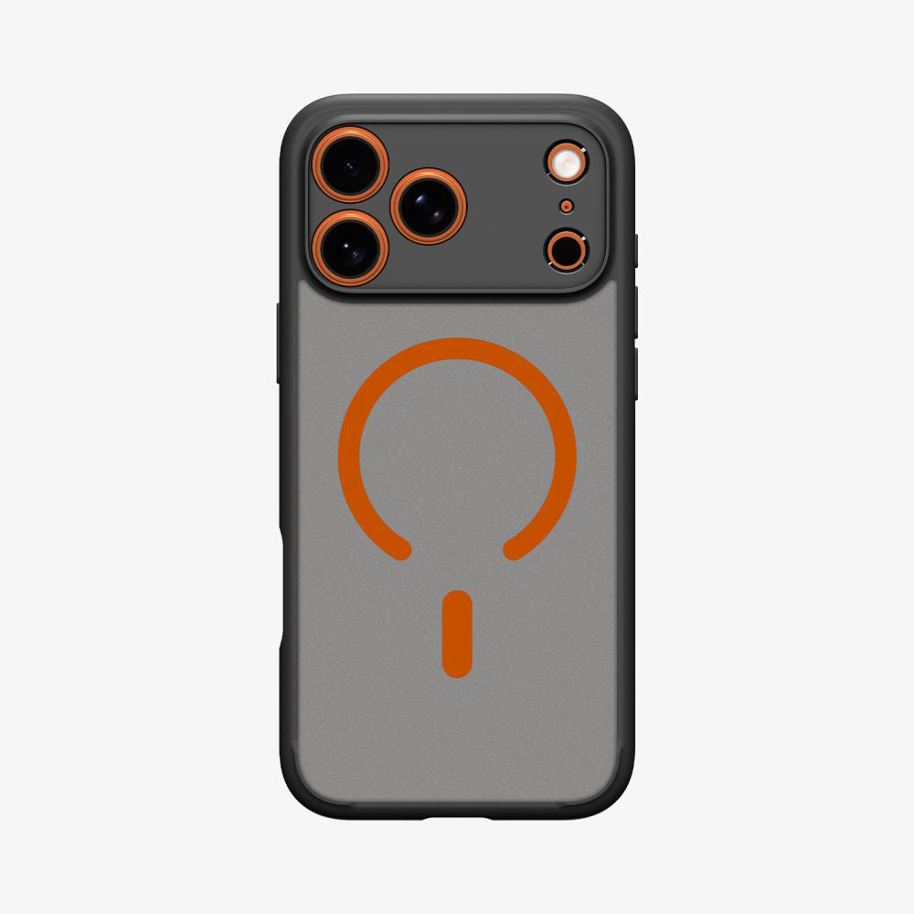 MagSafe Case for Apple iPhone 17 Pro Max, Spigen, Ultra Hybrid, Satin Black Orange ACS10482