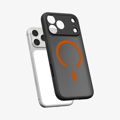 MagSafe Case for Apple iPhone 17 Pro Max, Spigen, Ultra Hybrid, Satin Black Orange ACS10482