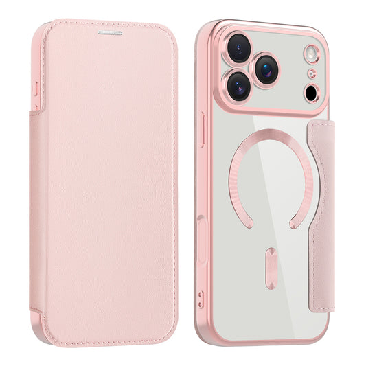 MagSafe Case for Apple iPhone 17 Pro Max, Techsuit, SmartMag Book, Pink