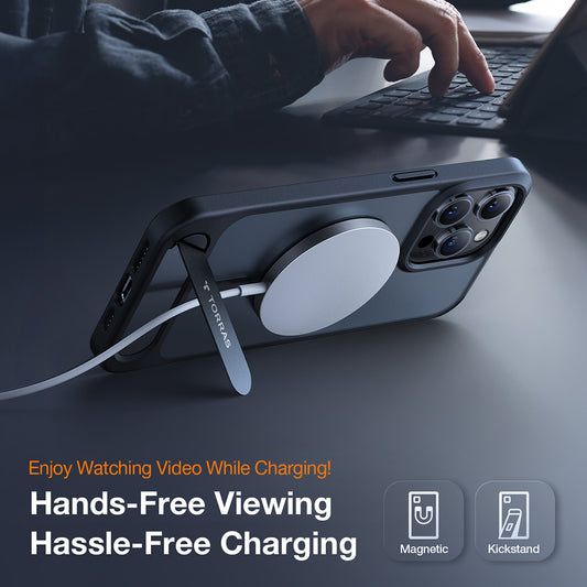 MagSafe Case for Apple iPhone 17 Pro Max, Torras, Pstand, Transparent