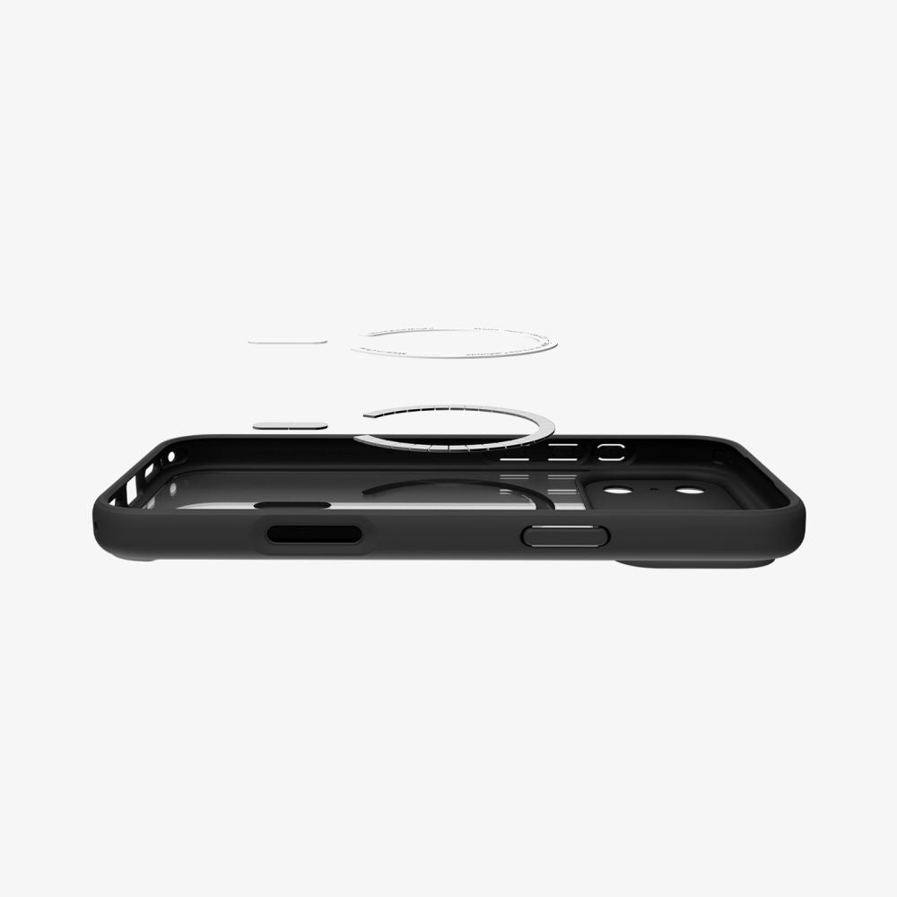 MagSafe Case for Apple iPhone 17 Pro, Spigen, Ultra Hybrid, Satin Black Orange ACS10483