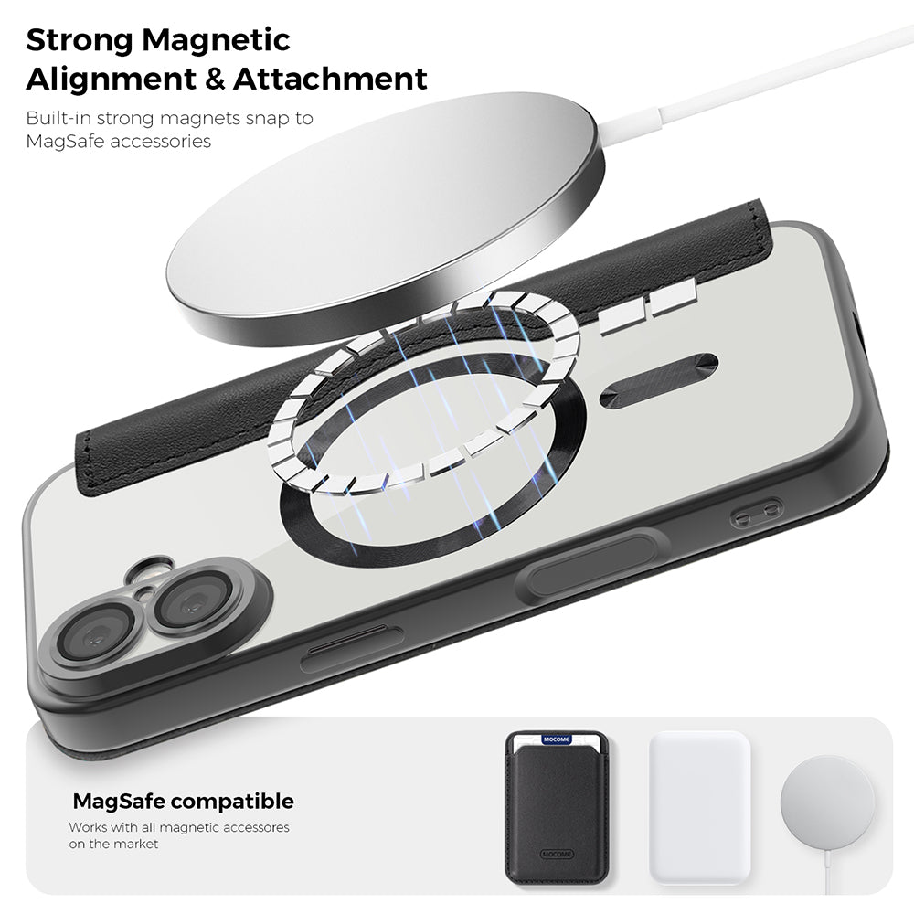MagSafe Case for Apple iPhone 17 Pro, Techsuit, SmartMag Book, Green