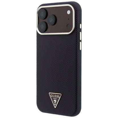MagSafe Case for Apple iPhone 18 Pro / 17 Pro, Guess, Kevlar Triangle Logo, Burgundy
