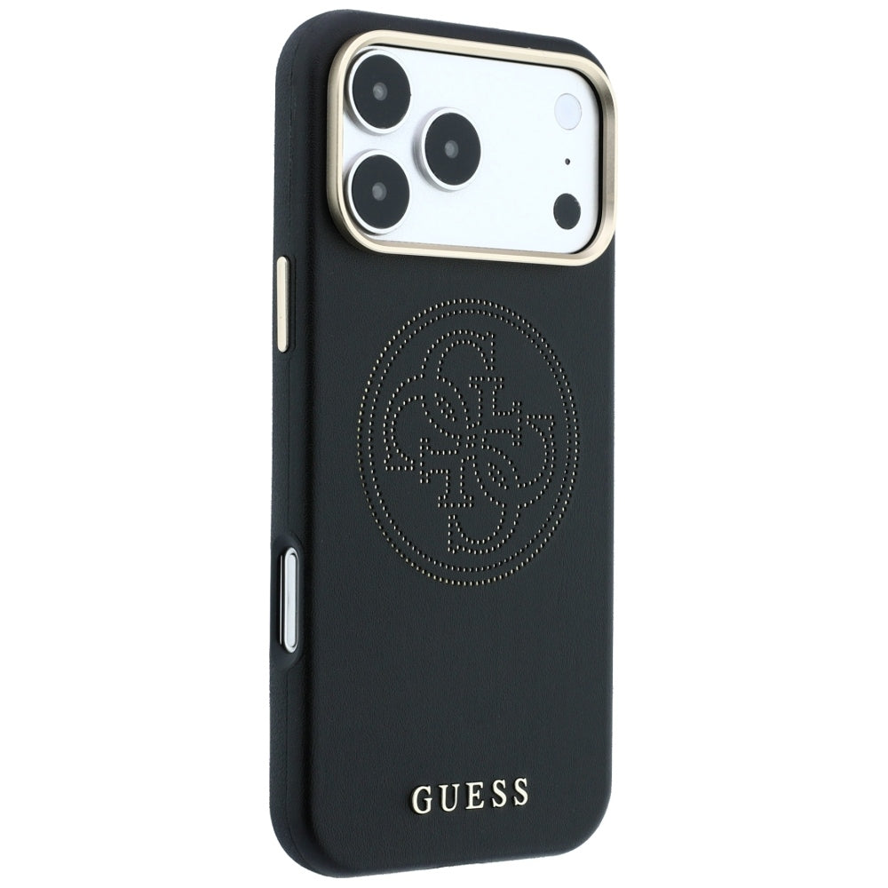 MagSafe Case for Apple iPhone 18 Pro / 17 Pro, Guess, Perforated 4G, Black