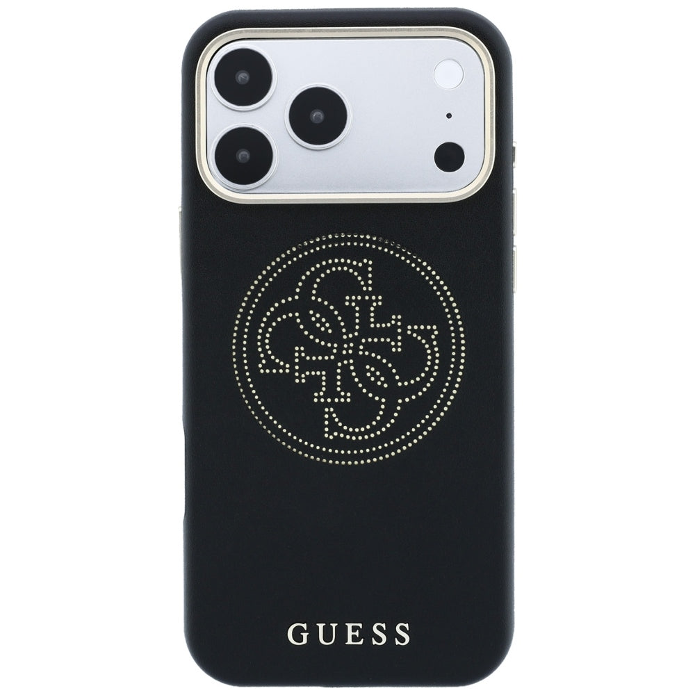 MagSafe Case for Apple iPhone 18 Pro / 17 Pro, Guess, Perforated 4G, Black