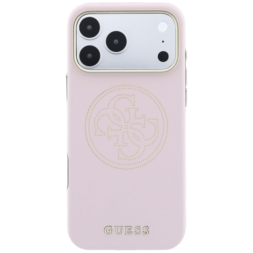 MagSafe Case for Apple iPhone 18 Pro / 17 Pro, Guess, Perforated 4G, Pink