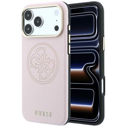 MagSafe Case for Apple iPhone 18 Pro / 17 Pro, Guess, Perforated 4G, Pink