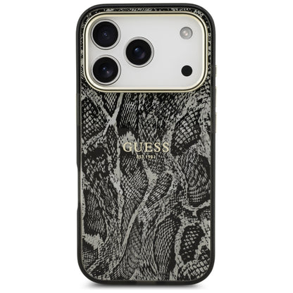 MagSafe Case for Apple iPhone 18 Pro / 17 Pro, Guess, Python Pattern, Black