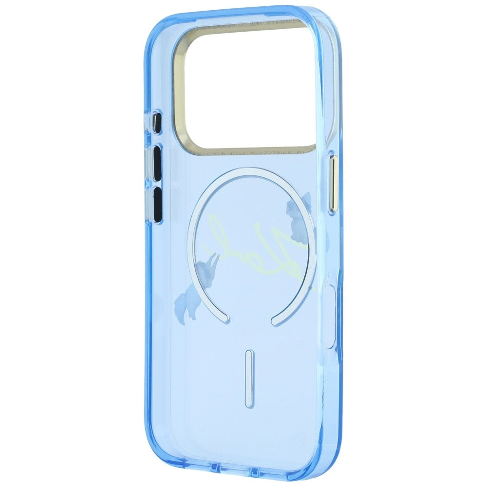 MagSafe Case for Apple iPhone 18 Pro / 17 Pro, Karl Lagerfeld, IML Choupette Karl Script Logo, Blue