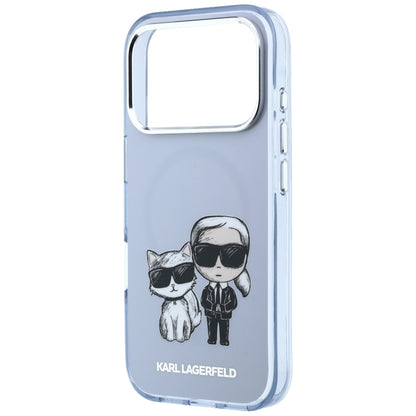 MagSafe Case for Apple iPhone 18 Pro / 17 Pro, Karl Lagerfeld, IML KC Bodies Sketch Print, Blue
